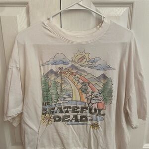 American Eagle Outfitters Cream Band Tee